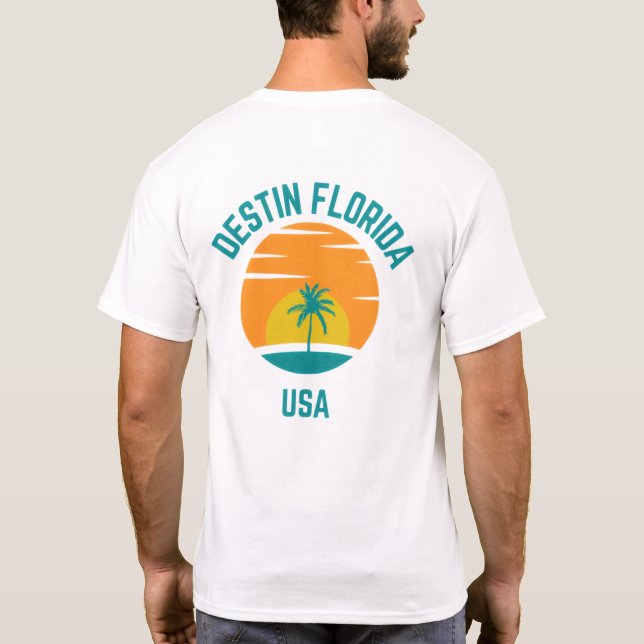 Camiseta de Hombres Destin Playa Florida (Reverso)