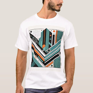 Camiseta de hombres geométricos modernos - Resumen