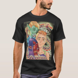 Camiseta de hombres negros de Anime Mystical Boy