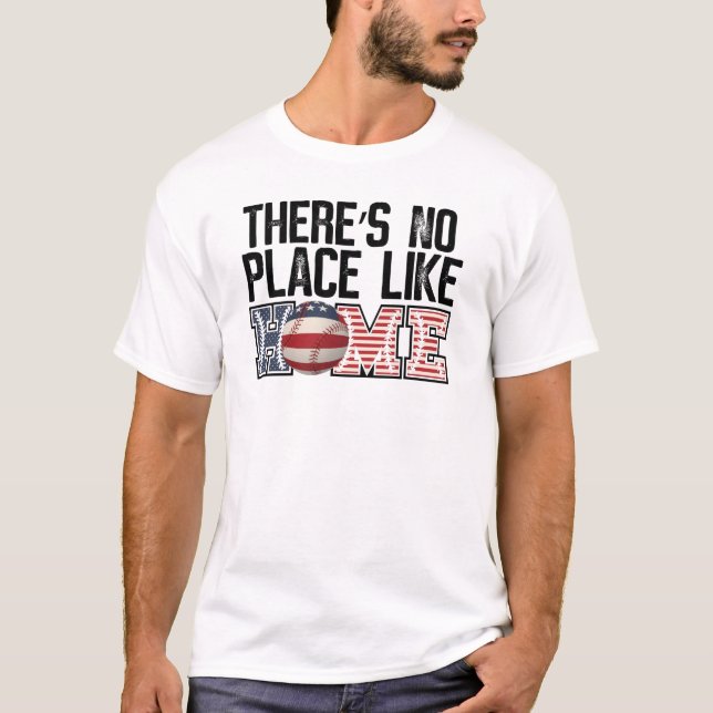 Camiseta de hombres patrióticos de béisbol (Anverso)