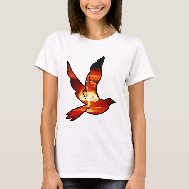 Camiseta de Hongo de Nube Atómica de Paloma (Anverso)