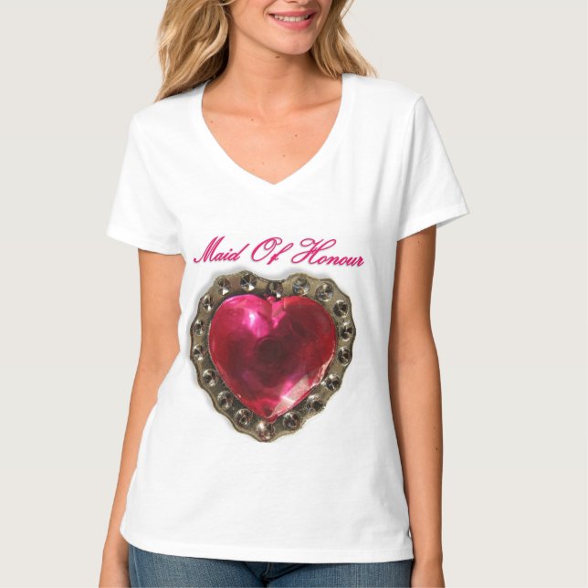 Camiseta De Honor Del Corazón Rosa (Anverso)