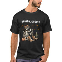 Camiseta de Howdy Ghouls Cowboy Skeleton