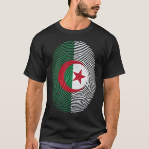 Camiseta de Huella Dactilar de la Bandera de Argel