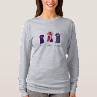 Camiseta de Huella de Garra de Piedra Papel Tijera