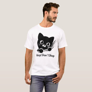 Camiseta de Huella de Gato Adoptar No Comprar Ador