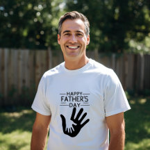 Camiseta de Huella de Mano para el Día del Padre F