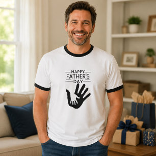 Camiseta de Huella de Mano para el Día del Padre F