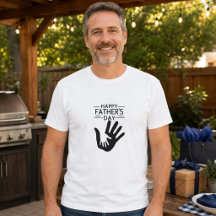 Camiseta de Huella de Mano para el Día del Padre F