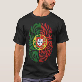 Camiseta de Huella Digital de la Bandera de Portug