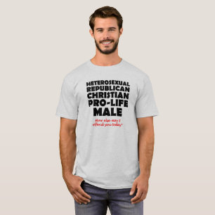 Camiseta de humor cristiano masculino republicano 