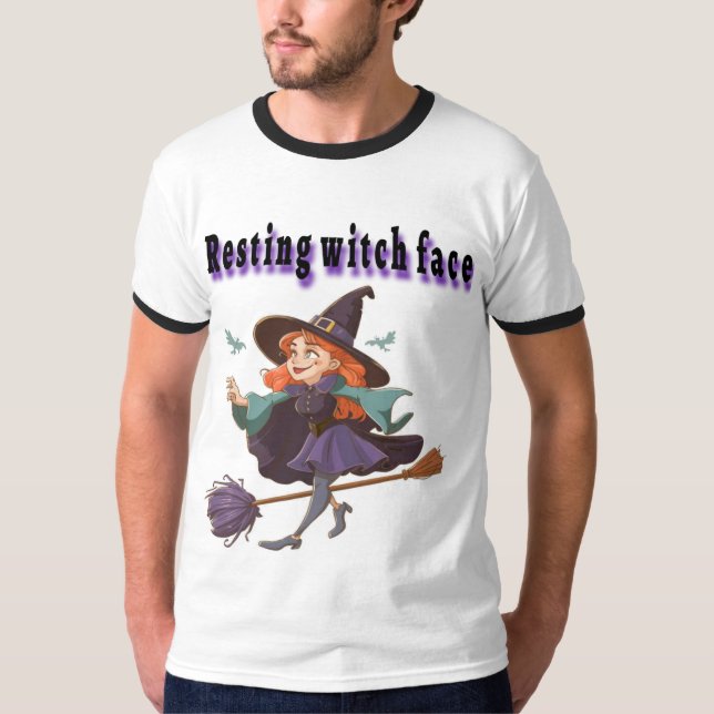Camiseta de humor de brujería - Diseño divertido y (Anverso)