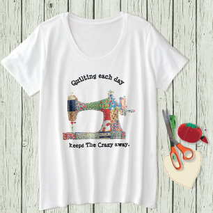 Camiseta de humor de coser de corte suave