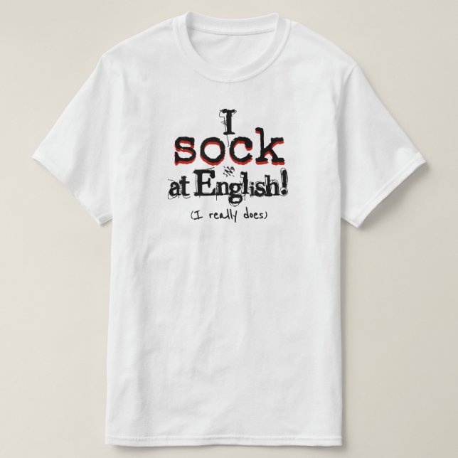 Camiseta de humor de gramática divertida para nerd (Diseño del anverso)