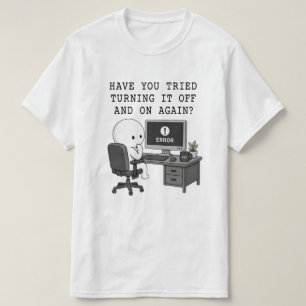 Camiseta de Humor de IT Crowd Apagándolo y Encendi