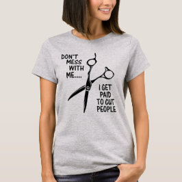 Camiseta de humor de peluquero con tijeras
