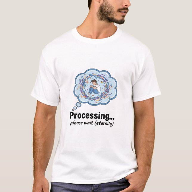 Camiseta de humor geek divertida pantalla de carga (Anverso)
