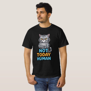 Camiseta de humor icónico de actitud felina