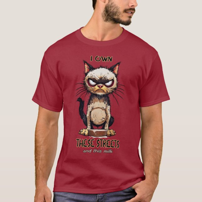 Camiseta de humor para gatos (Anverso)