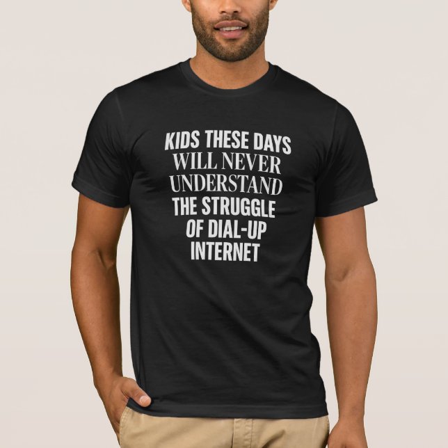 Camiseta de humor retro sobre la lucha de Internet (Anverso)