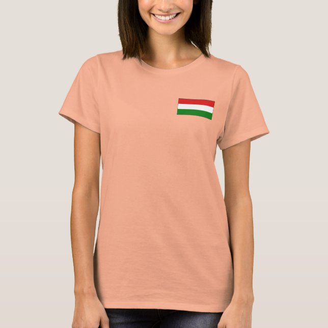 Camiseta de Hungría Bandera + Mapa (Anverso)