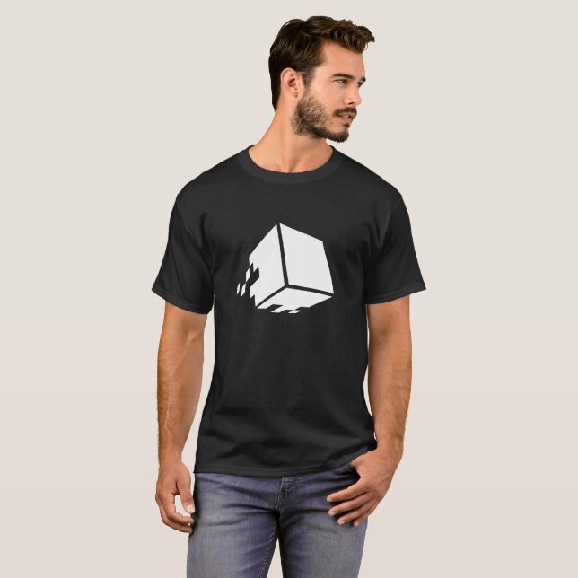 Camiseta de Icono de píxeles de hierro - Negro (Anverso completo)