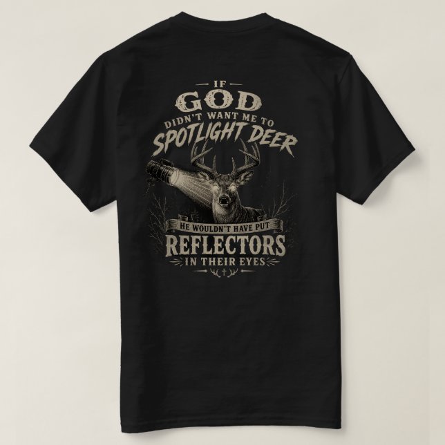 Camiseta De iluminar ciervos  (Reverso del diseño)
