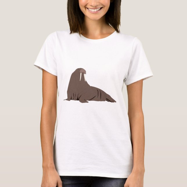 Camiseta de Ilustracion Cute Walrus (Anverso)