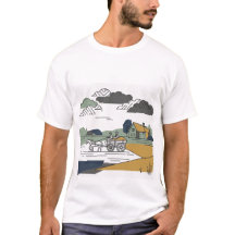 Camiseta de ilustración de arte lineal de Constabl