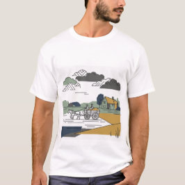 Camiseta de ilustración de arte lineal de Constabl