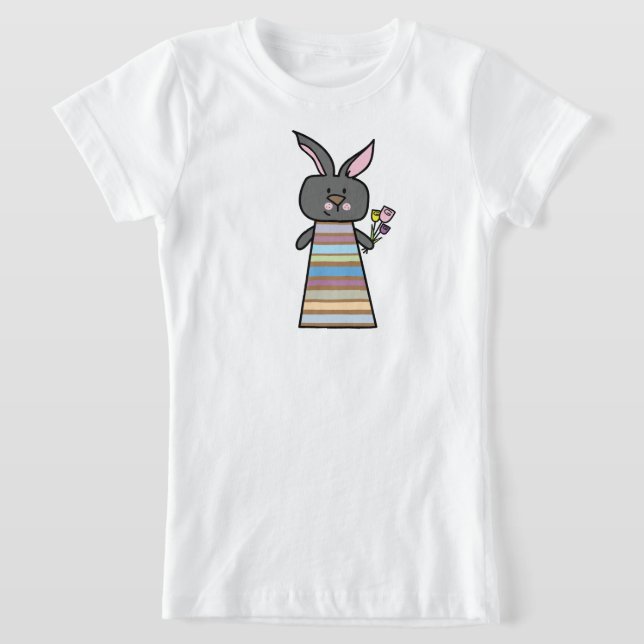 Camiseta de Ilustracion de conejo floral para Chic (Distribución)