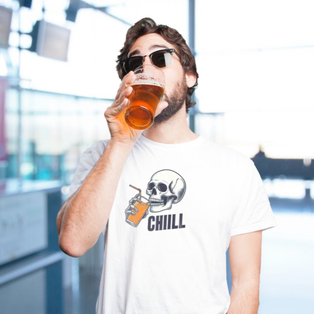 Camiseta de Ilustracion de cráneo negra y Naranja (Subido por el creador)