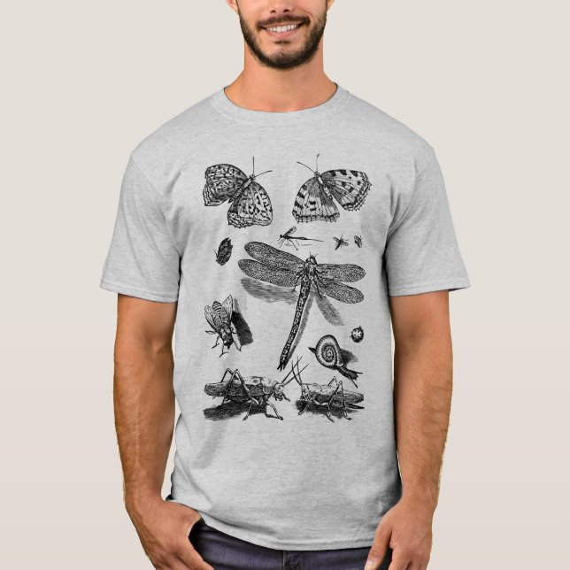 Camiseta de Ilustracion de enttomología de insecto (Anverso)