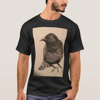 Camiseta de ilustración de estornino de cuento