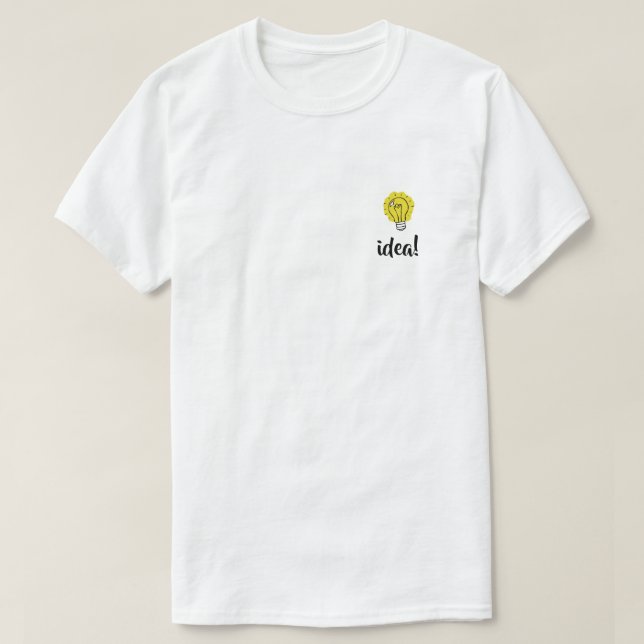 Camiseta de Ilustracion de ideas de bombilla liger (Diseño del anverso)