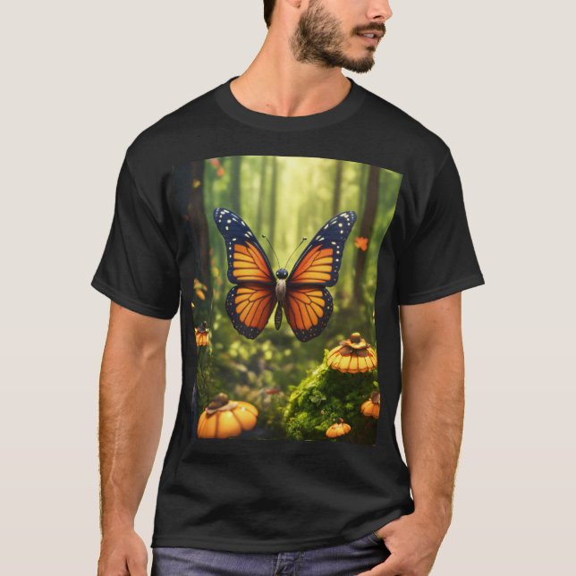 Camiseta de Ilustracion de mariposa de vida (Anverso)