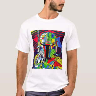 Camiseta de Ilustracion de robot vector colorido