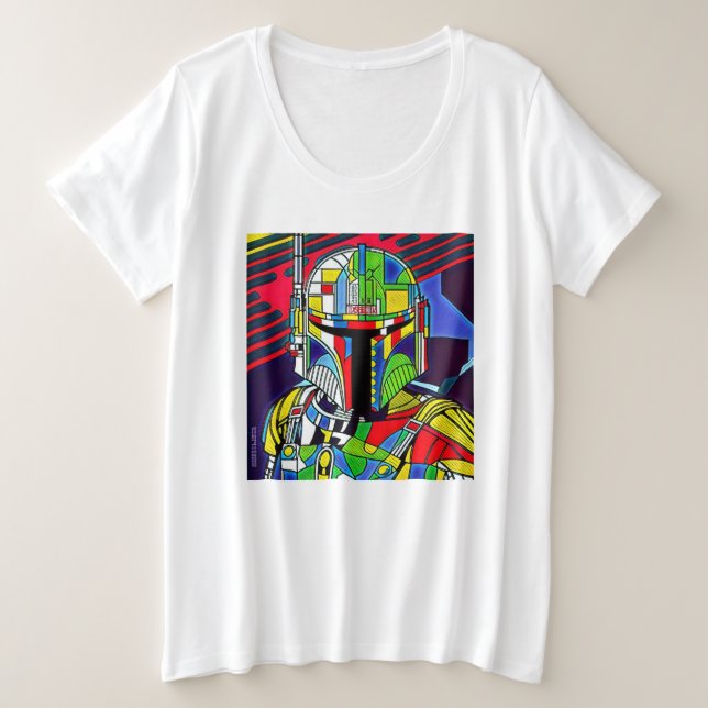 Camiseta de Ilustracion de robot vector colorido (Anverso del diseño)