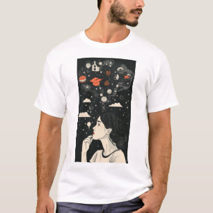 Camiseta de Ilustracion editorial de estilo nuevo