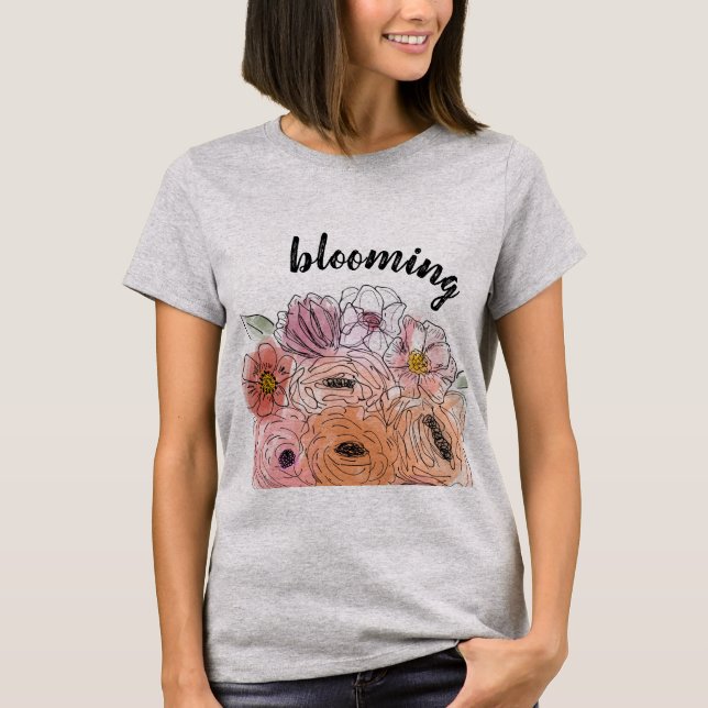 Camiseta de Ilustracion floral (Anverso)