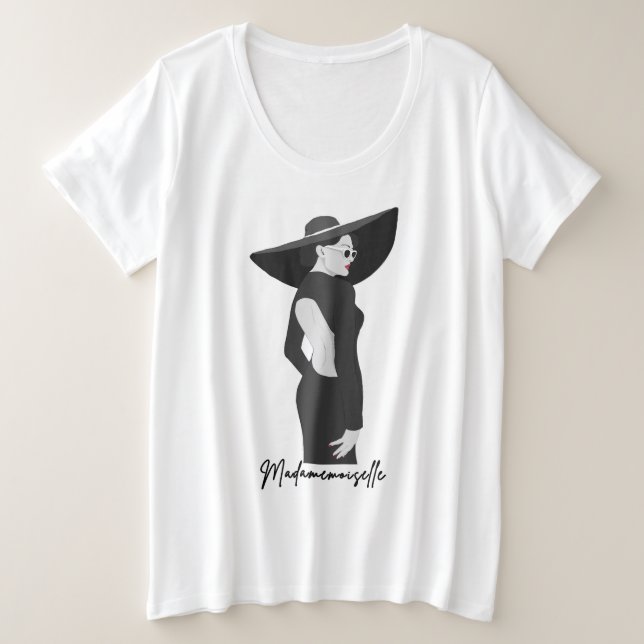Camiseta de ilustracion Madamemoiselle (Anverso del diseño)