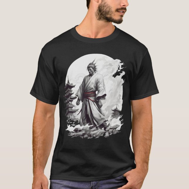 Camiseta de Ilustracion Samurai japonesa (Anverso)