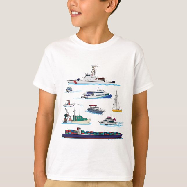 Camiseta de Ilustraciones de barco (Anverso)