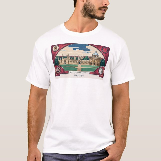 Camiseta de imagen clásica de la Universidad de Ox (Anverso)