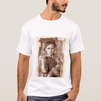 Camiseta de imagen de chica atractiva