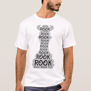 Camiseta de imagen de la palabra de ajedrez Rook