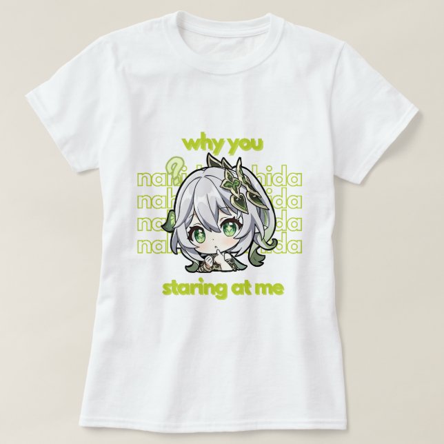 camiseta de impacto nahida genshin (Diseño del anverso)
