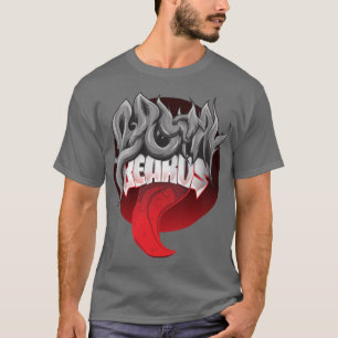 Camiseta de impresión artística con lettering eleg
