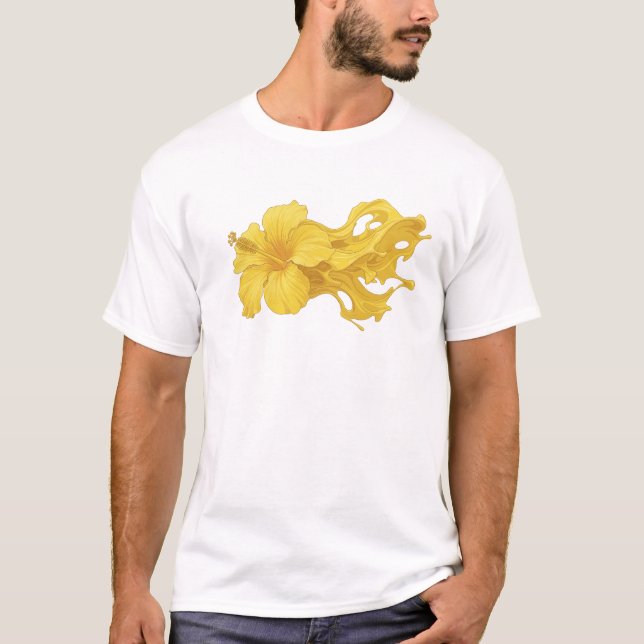 Camiseta de impresión artística FLOR ABSTRACTA 8 (Anverso)