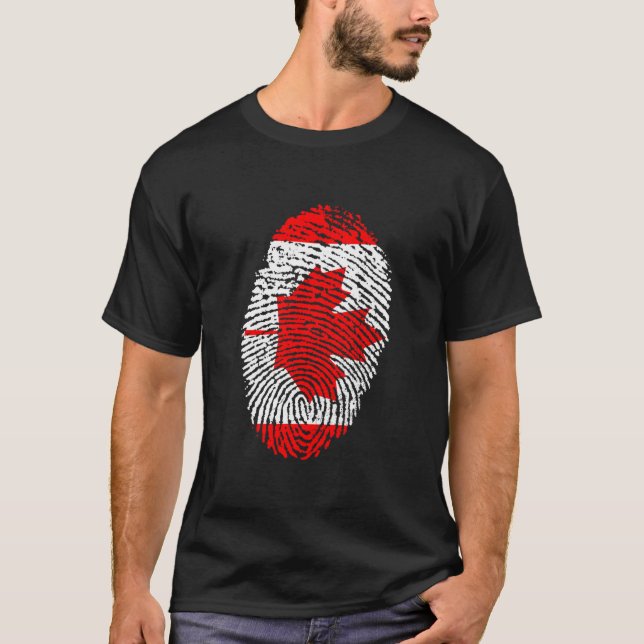 Camiseta de impresión con dedo de Canadá (Anverso)